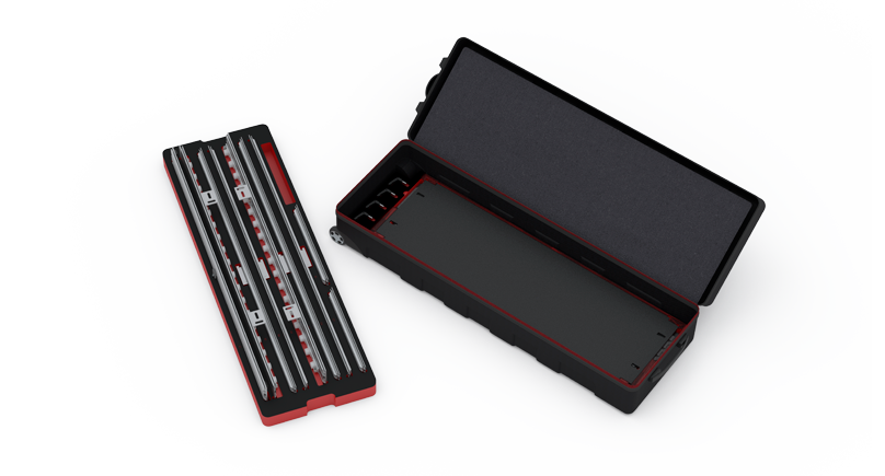 Reklamní stolek ONE je přenosný prezentační stolek s předním LED podsvíceným panelem a jednou policí