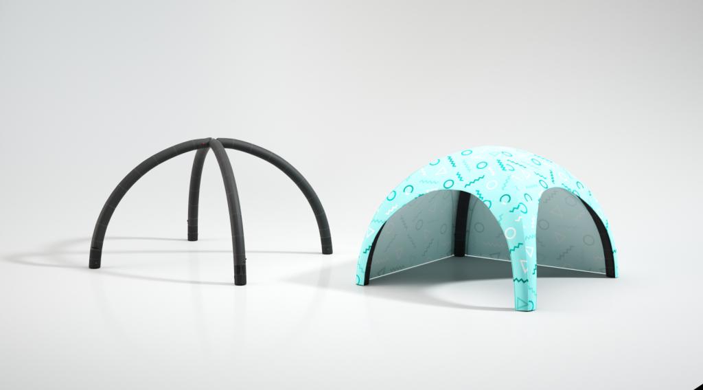 Nafukovací prezentační stan Air Tent Premium 5 x 5m s potiskem, konstrukce