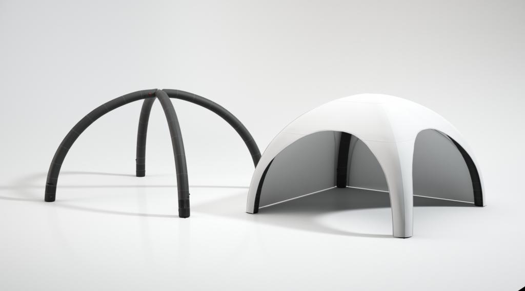 Nafukovací prezentační stan Air Tent Premium 6 x 6m bez potisku, konstrukce