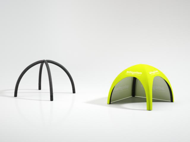 Nafukovací prezentační stan Air Tent Premium 3 x 3m s potiskem, konstrukce