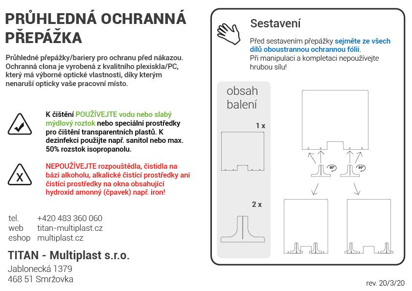 Průhledné plexi přepážky/bariery pro ochranu zaměstnanců před kapénkovou virovou a bakteriální nákazou