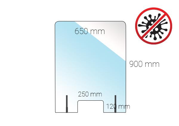 Průhledné plexi přepážky/bariéry pro ochranu zaměstnanců před kapénkovou virovou a bakteriální nákazou