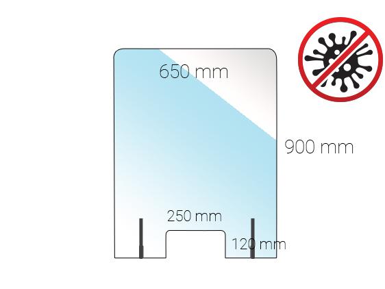 Průhledné plexi přepážky/bariéry pro ochranu zaměstnanců před kapénkovou virovou a bakteriální nákazou
