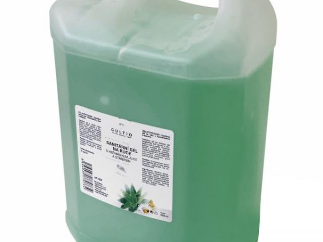 Gel na ruce se stříbrnými ionty, heřmánkem a aloe působí antimikrobiálně. Obsahuje 61,3 % denaturovaného alkoholu