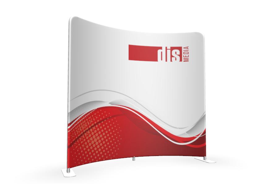 Prohnutá textilní stěna Vario F V11