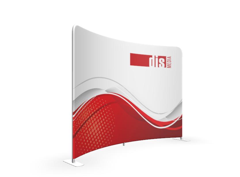 Prezentační prohnutá textilní fotostěna Vario FV11 300 cm