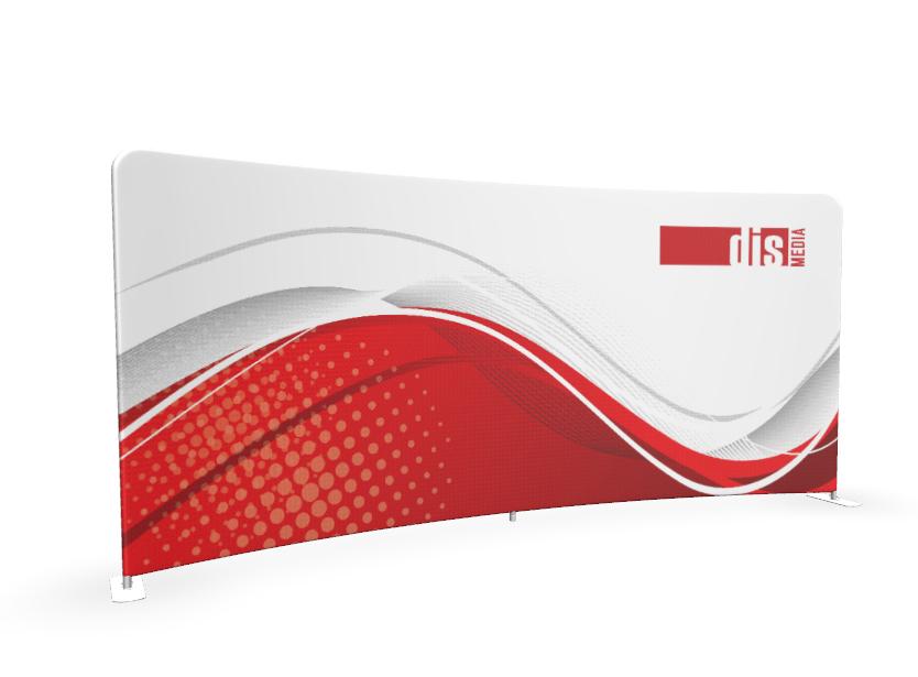 Prezentační prohnutá textilní fotostěna Vario FV11 500 cm