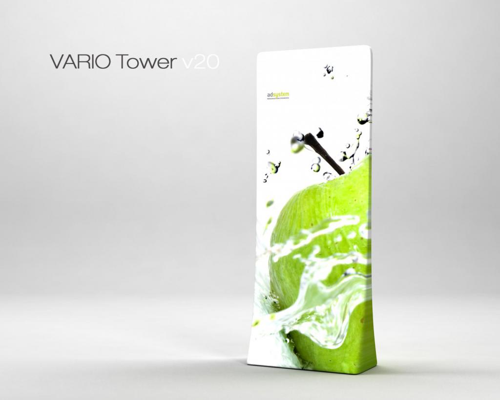 Textilní reklamní poutač VARIO Tower V20